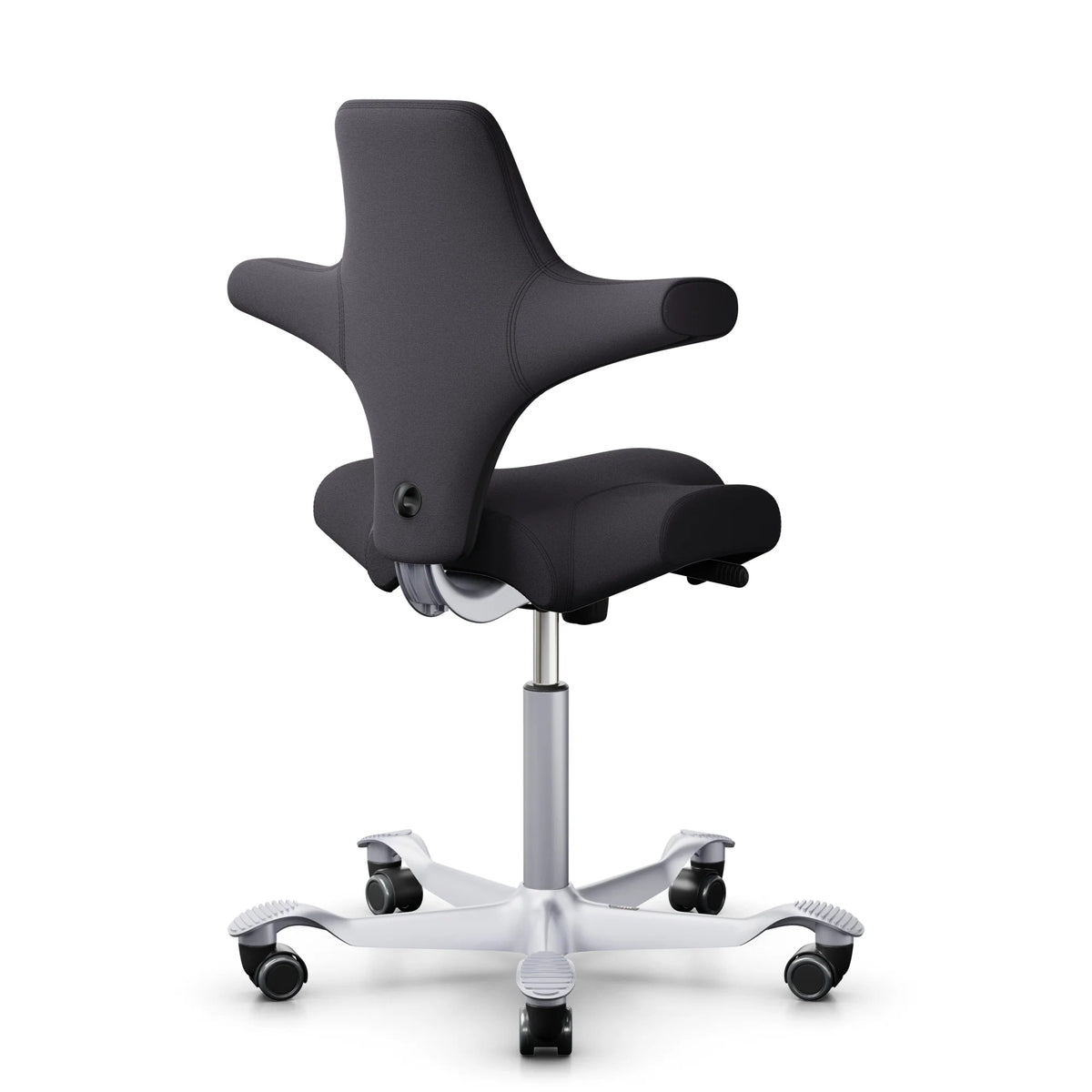 HÅG Capisco 8106 - EXR145 Charcoal / Zilver / 200 mm / Wielen voor harde vloer
